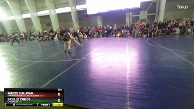 102 lbs Round 2 (4 Team) - JaeCee Sullivan, Sanderson Wrestling Academy vs Brielle Childs, Champions