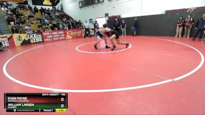 150 lbs Quarterfinal - William Larsen, Warren vs Evan Payne, Valencia (Valencia)