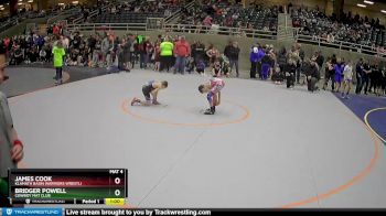 71 lbs Cons. Round 4 - Bridger Powell, Cowboy Mat Club vs James Cook, Klamath Basin Warriors Wrestli