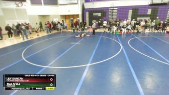 76-83 lbs Round 2 - Lily Duncan, Cougars Wrestling Club vs Tali Afele, Westlake