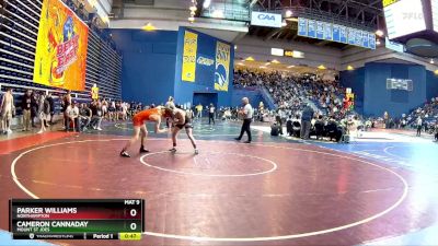 157 lbs Cons. Round 2 - Cameron Cannaday, Mount St Joes vs Parker Williams, Northampton