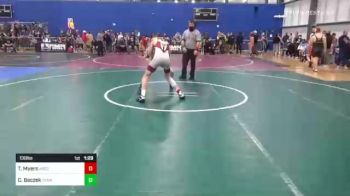 130 lbs Quarterfinal - Trey Myers, Ares vs Caleb Baczek, Team Poeta