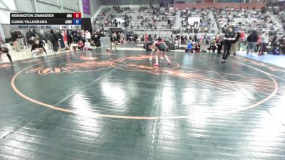 57 kg Cons. Sub-rd Of 16 - Remington Zimmerer, Ascent Wrestling Academy vs Iliana Villagrana, All American Wrestling Club
