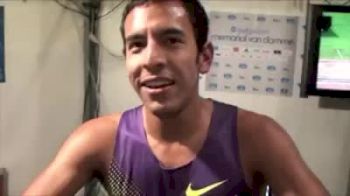 Leo Manzano after his 3rd PB in 3 races 3:32.37 2nd 1500 2010 Brussels Diamond League