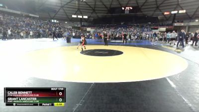 78 lbs Champ. Round 1 - Caleb Bennett, PYW Cougars Wrestling Club vs Grant Lancaster, Port Angeles Wrestling Club