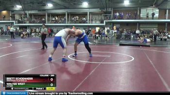 285 lbs Semifinal - Walter West, Luther vs Brett Schoenherr, Wisconsin-Platteville
