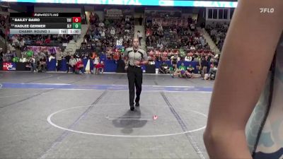 90 lbs Champ. Round 1 - Hadlee Germer, Slyfox vs Bailey Baird, Topeka Blue Thunder