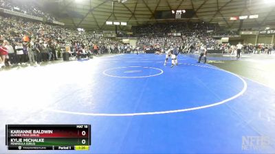 Girls 3A/4A 125 Champ. Round 2 - Kylie Michalke, Peninsula (Girls) vs Karianne Baldwin, Glacier Peak (Girls)