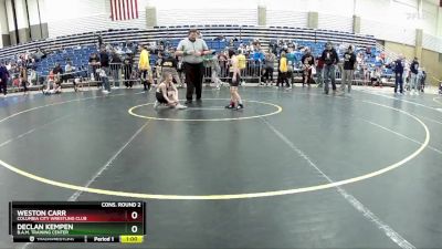 62 lbs Cons. Round 2 - Weston Carr, Columbia City Wrestling Club vs Declan Kempen, B.A.M. Training Center