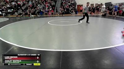 55 lbs Round 2 - Luke Brown, Open Mats vs Oakley Waitkus, Team Tulsa Wrestling