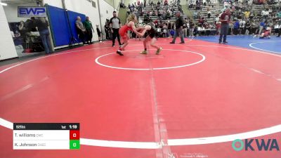 92 lbs Rr Rnd 1 - Tyrion Williams, Claremore Wrestling Club vs Korbyn Johnson, Checotah Matcats