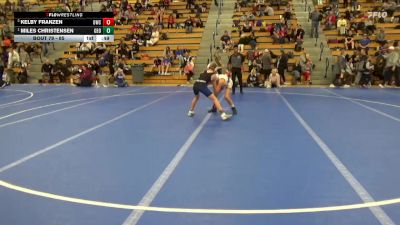 85 lbs Semifinal - Miles Christensen, Garretson Blue Dragons vs Kelby Franzen, Outlaw Wrestling Club