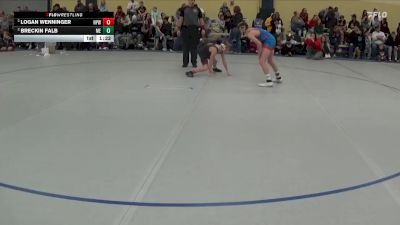 90 lbs Cons. Semi - Logan Wenninger, New Prague Wrestling vs Breckin Falb, Moyer Elite