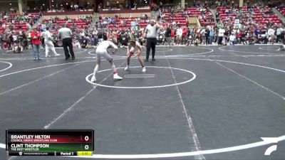 92 lbs Quarterfinal - Brantley Hilton, Council Grove Wrestling Club vs Clint Thompson, The Best Wrestler