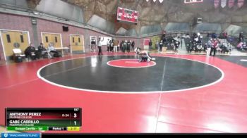 157 lbs 3rd Place Match - Gabe Carrillo, Moorpark College vs Anthony Perez, Palomar College