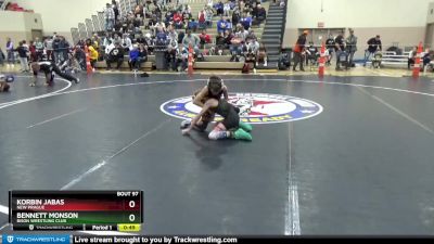 65 lbs Cons. Round 5 - Bennett Monson, Bison Wrestling Club vs Korbin Jabas, New Prague