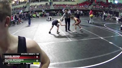 105 lbs Champ. Round 1 - Samuel Brown, Cozad Wrestling Club vs Paxton Rethwisch, Gretna Youth Wrestling