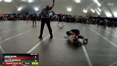 56-60 lbs Cons. Semi - James Irvine, Unattached vs Kolton Brindley, Mentor Youth