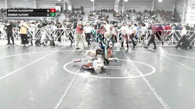 132 lbs Quarterfinal - Sophia Slaughter, VA vs Kimber Alford, AL