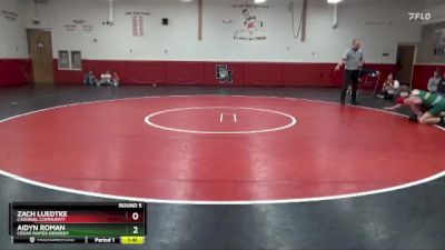 132 lbs Round 5 - Zach Luedtke, Cardinal Community vs Aidyn Roman, Cedar Rapids Kennedy