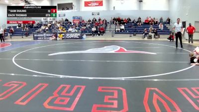 165 lbs Cons. Semi - Sam Duling, Friends University vs Zach Thomas, Ottawa University