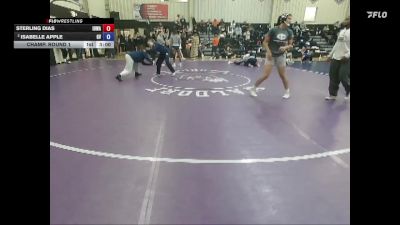 103 Open Champ. Round 1 - Sterling Dias, Iowa vs Isabelle Apple, Grand View University
