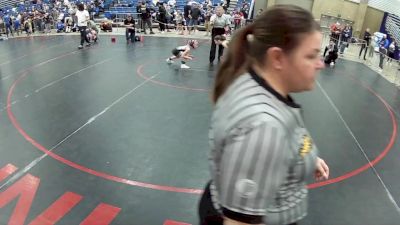 10U Girls - 57 lbs 5th Place Match - Etta Burke, Northeast Iowa Wrestling Club vs Lillian Crangle, Ringers Wrestling Club