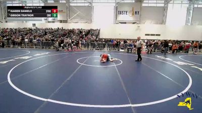 94 lbs Quarterfinal - Gibson Traynor, Cazenovia Wrestling Club vs Kaiden Daniels, Salamanca Youth Wrestling Club