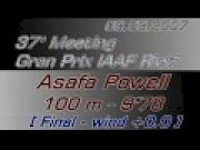 Asafa Powell 9.74 world record 100 m