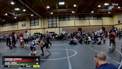 76 lbs Quarterfinal - Stephen Durham, Unattached vs Zane Longo, McDonalds Wrestling Academy