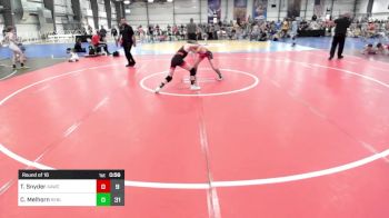 95 lbs Round Of 16 - Tristan Snyder, All American Wrestling Club vs Cameron Melhorn, Rebellion Uprising