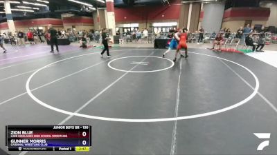 150 lbs Cons. Round 2 - Zion Blue, Lake Highlands High School Wrestling vs Gunner Morris, Cardinal Wrestling Club