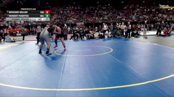 3A 285 lbs Champ. Round 1 - Bridger Miller, Tri-Valley vs Robert Fuentes, Declo