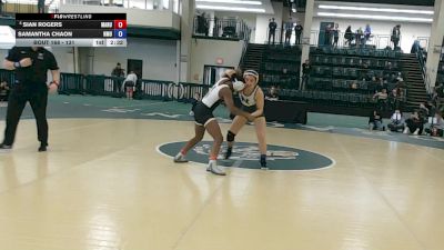 131 lbs Cons. Round 3 - Sian Rogers, Manchester vs Samantha Chaon, Northern Michigan University