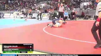 145 lbs Quarterfinal - Matthew Koontz, Perry Meridian vs Benjamin Miller, Lakeland