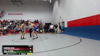 120 lbs Quarterfinal - Carson Hale, North Pontotoc High School vs Will Oliver, Starkville High School
