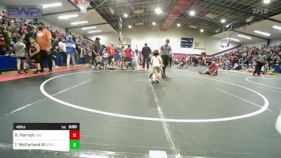 49 lbs Round Of 32 - Remy Parrish, Claremore Wrestling Club vs Teddy McFarland III, Sperry Wrestling Club