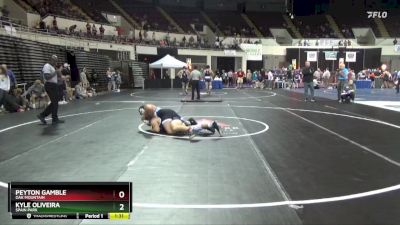 215 Elite Varsity Champ. Round 2 - Peyton Gamble, Oak Mountain vs Kyle Oliveira, Spain Park