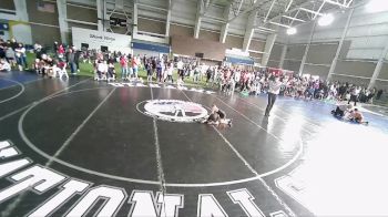 45 lbs Cons. Semi - Maximus Holman, Payson Lion Wrestling Club vs Mia Puga, Top Of Utah