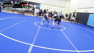 165 lbs Quarterfinal - Joseph Naylor, West Jordan vs Gavin Regis, Layton