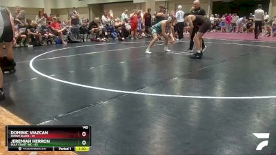 140 lbs Semis & Wb (16 Team) - Dominic Viazcan, SVRWC Black vs Jeremiah Herron, Gulf Coast WC