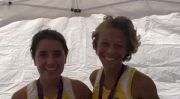 Mikaela Vaden (2nd place) and Megan Mc Kinnon (3rd place), St. Francis HS, JV Girls at the 2010 Ed Sias Invitational