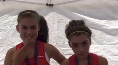 Shelby Vaculin (4th place) and Julia Vasquez (5th place), Carondelet HS, F/S Girls at the 2010 Ed Sias Invitational