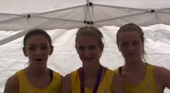 Delaney Islip (5th place), Janaye Porter (7th place), and Madeleine Smyth (8th place), Del Oro HS, F/S-JV Girls at the 2010 Ed Sias Invitational