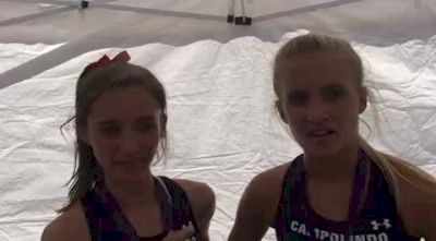 Carrie Verdon (1st place) and Grace Orders (2nd place), Campolindo HS, Small School Varsity Girls at the 2010 Ed Sias Invitational