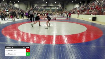 110 lbs Round Of 16 - Braylin Woods, Ridgeland Wrestling Club vs Jacob Merry, Lumpkin County Wresting