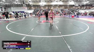 145 lbs Champ. Round 2 - Valerie Hamilton, Unattached IL vs Melody Kremer, Hawkeye Community College