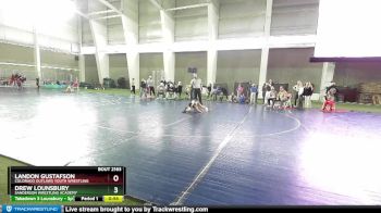 59 lbs Cons. Round 4 - Landon Gustafson, Colorado Outlaws Youth Wrestling vs Drew Lounsbury, Sanderson Wrestling Academy