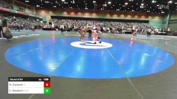 138 lbs Round Of 64 - Noah Cazares, Temecula Valley vs Carter Goodwin, Layton