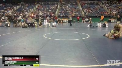 2A 160 lbs Semifinal - Dominic Hittepole, Wheatmore vs Jacob Price, Surry Central